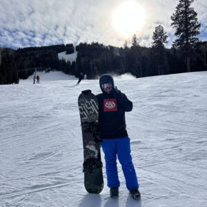 Justin on the slopes