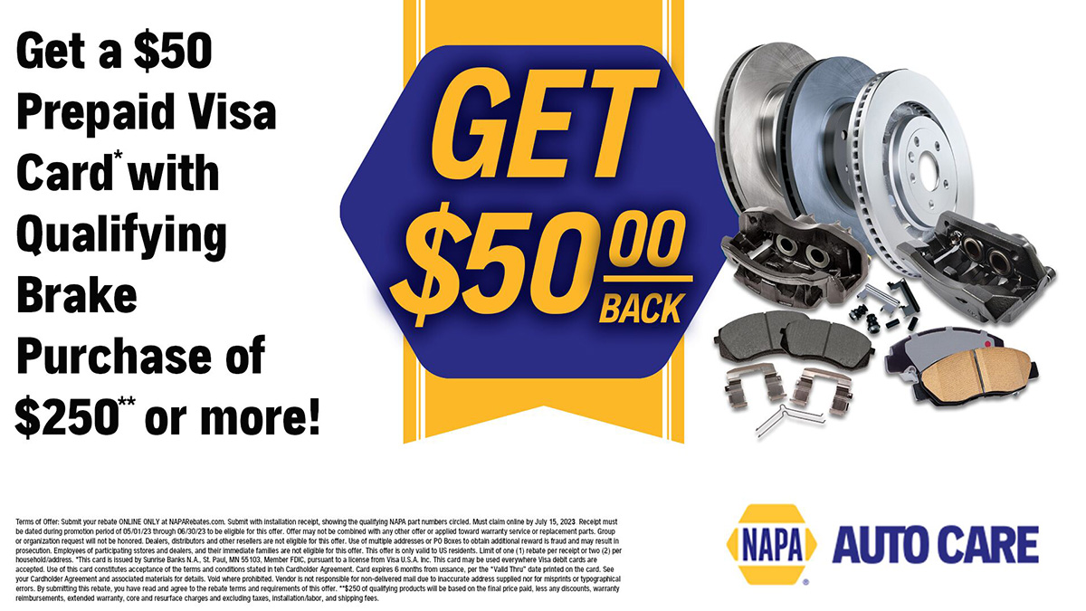Get $50 Back from NAPA Brakes