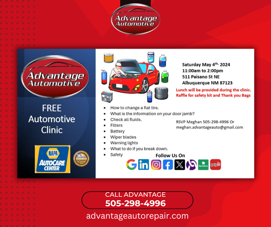 Get Road-Ready with Advantage Automotive's Free Auto Clinic!