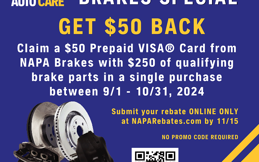 Brake offer from NAPA Brakes