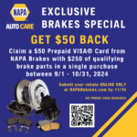 Brake offer from NAPA Brakes