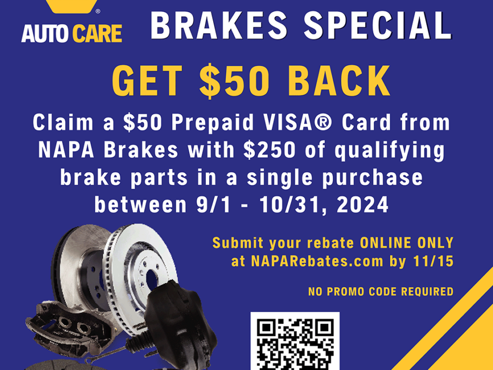 Brake offer from NAPA Brakes