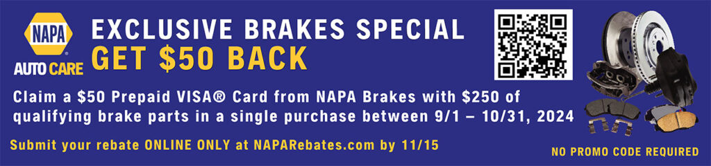 $50 back on NAPA Brakes