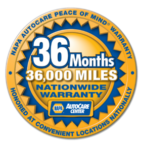 NAPA 36 Month Warranty